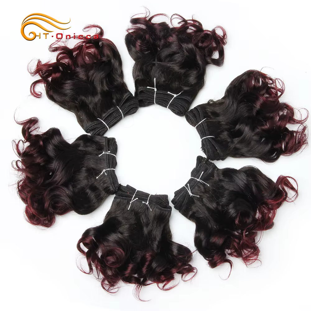 Tissage en lot brésilien bouclé ombré