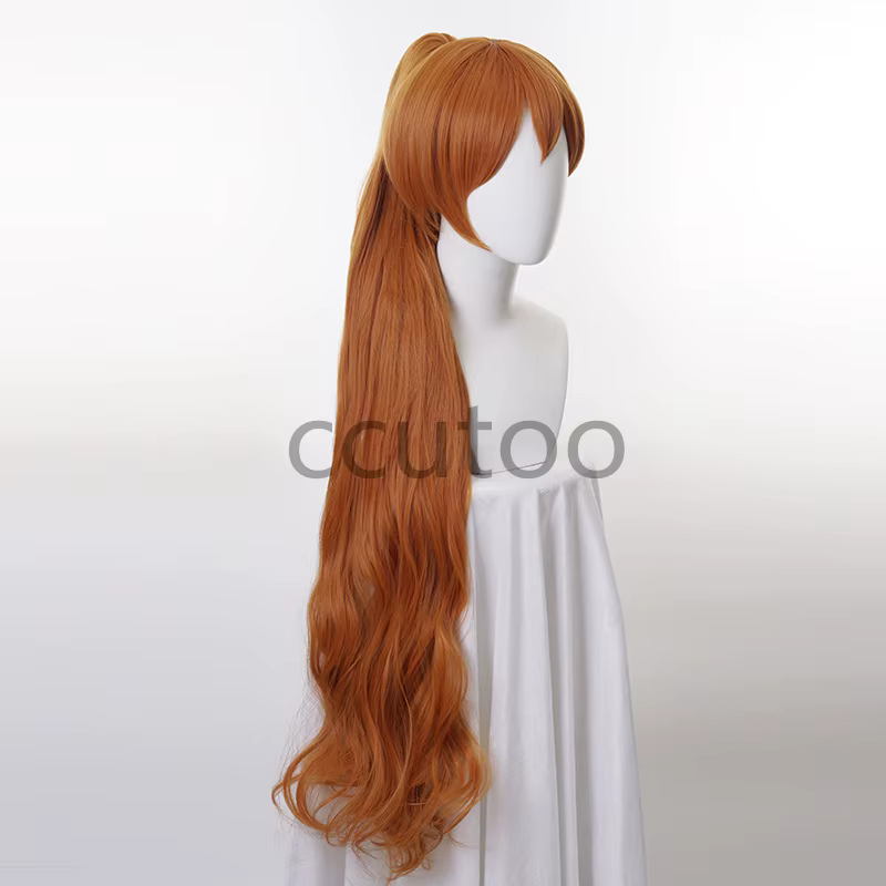 Ccutoo Thumbelina perruque 100 cm de Long cheveux synthétiques bouclés Cosplay Costume perruques puce queue de cheval + bonnet de perruque gratuit