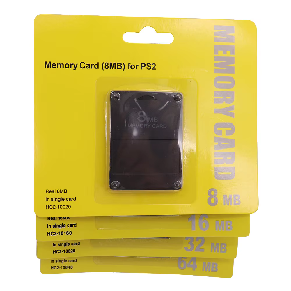 Pour PS2 8 mo/64 mo/128 mo/256 mo carte mémoire cartes d'extension mémoire adaptées pour Sony PS1 PS2 carte mémoire noire en gros