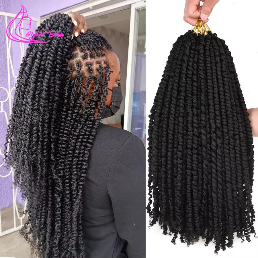 Cheveux synthétiques pré-torsadés Passion Twist pour crochet