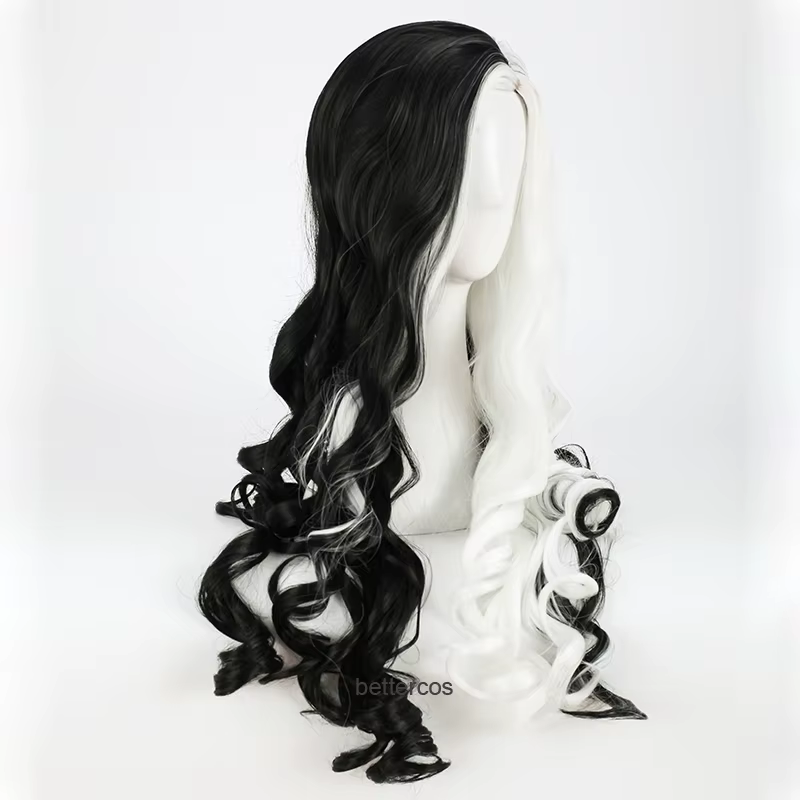 Perruque Synthétique Bouclée de 75cm avec Bonnet pour Cosplay