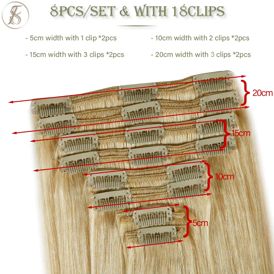 Extensions de Cheveux Naturels Lisses à réinitialisation