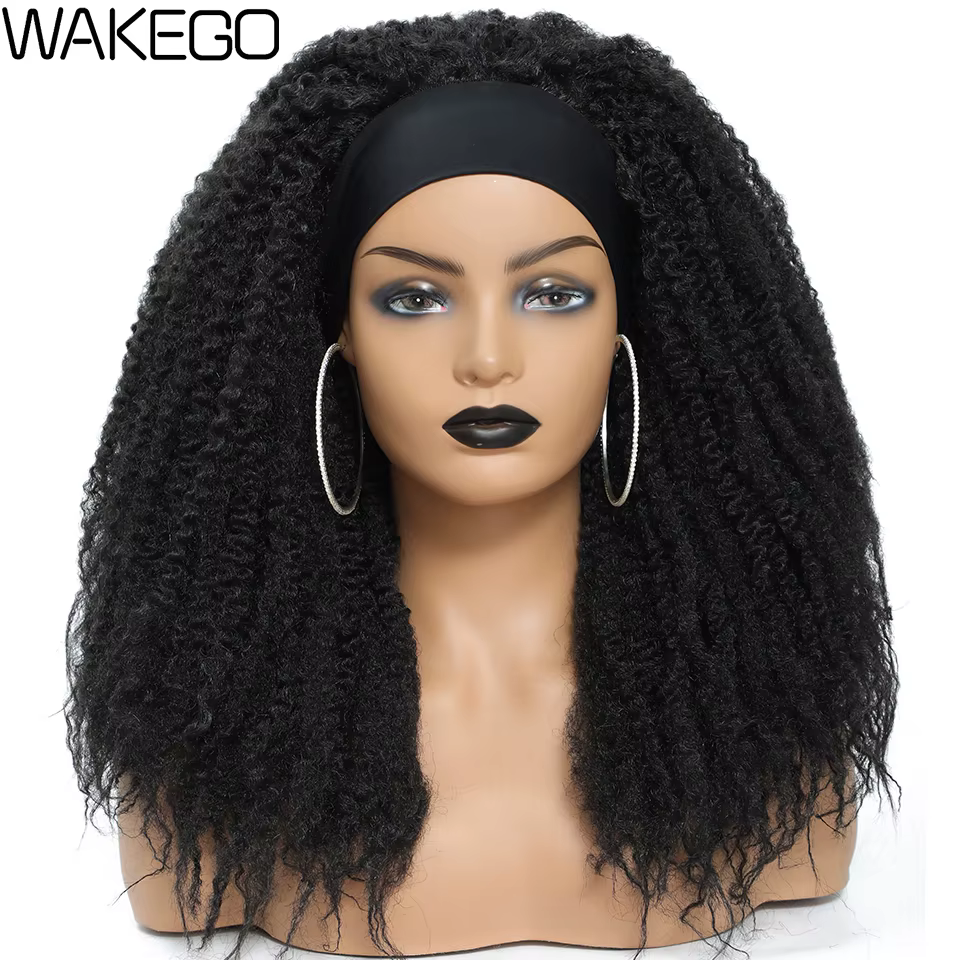 Wakego Afro crépus Marley torsion perruque noir Ombre brun cheveux