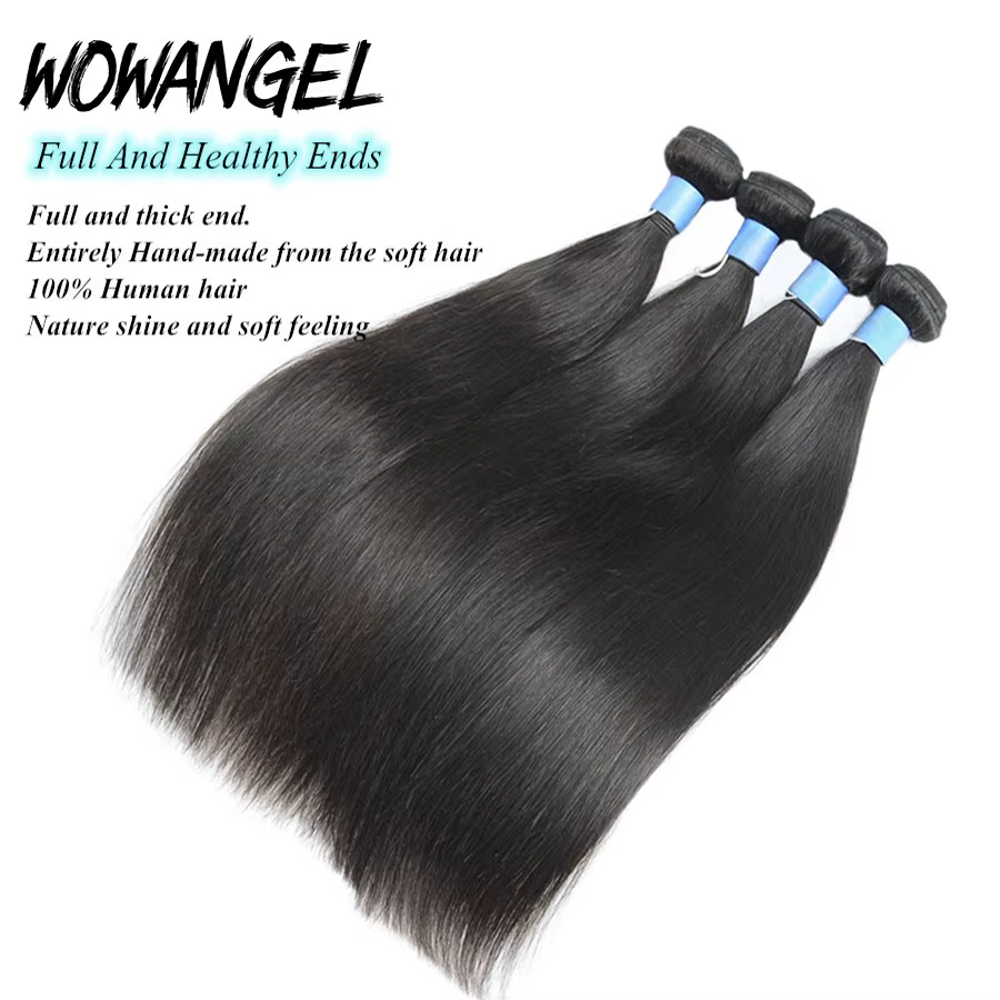 Tissage en lot naturel vierge lisse avec Closure