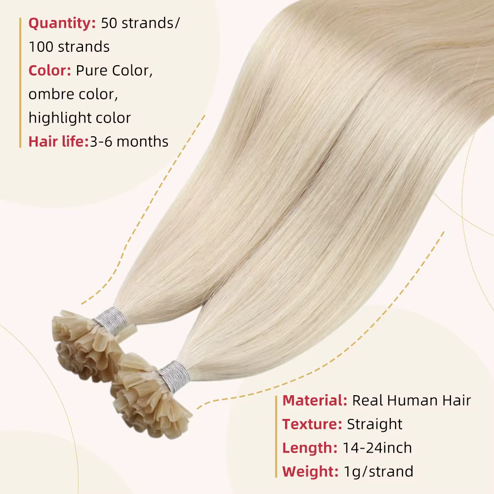 Moresoo U pointe Extensions de cheveux