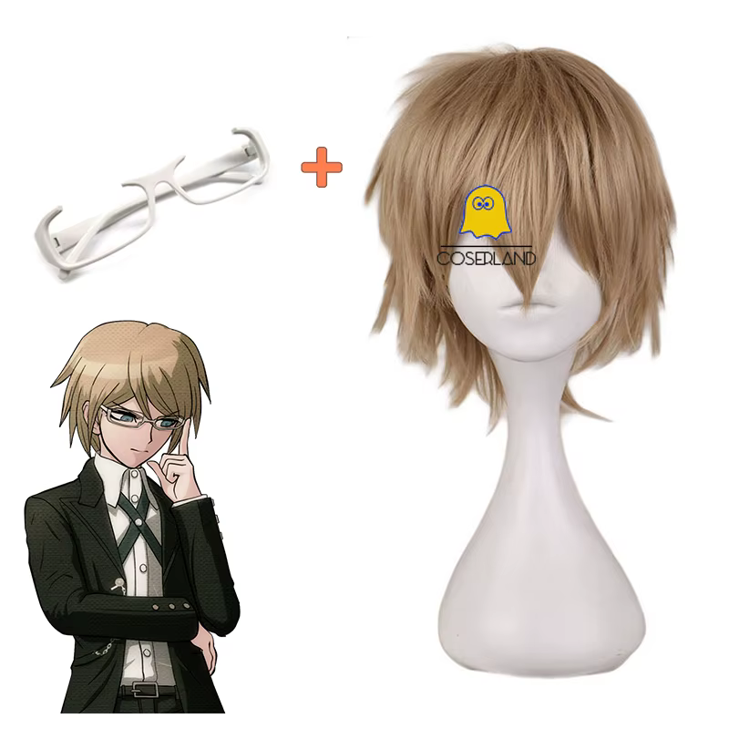 Danganronpa Byakuya Togami Cosplay perruque Blonde foncée