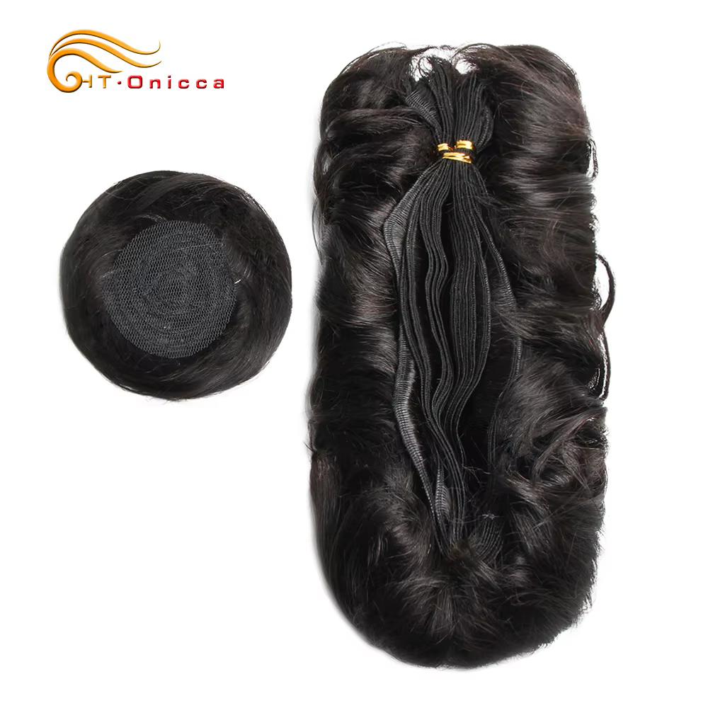 28 pièces paquets de cheveux humains bouclés