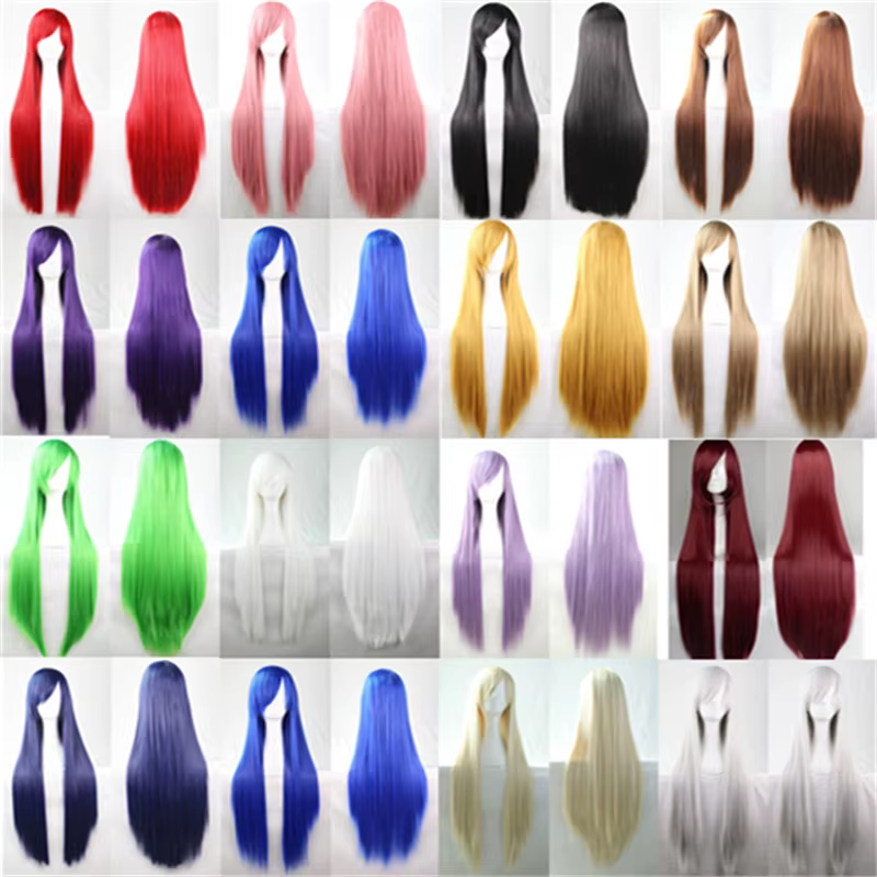 Perruques de cheveux synthétiques pour femmes perruque de Cosplay 80 cm