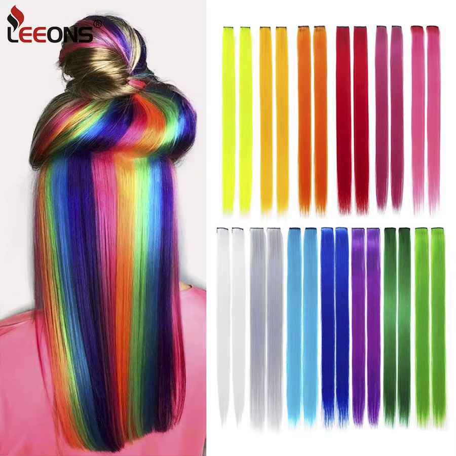 Clip synthétique en une seule pièce Raiinbow Extensions de cheveux pièces