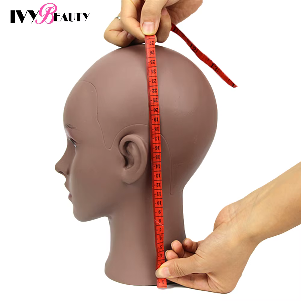 Tête de formation de Mannequin chauve femme grande taille 22 pouces sans