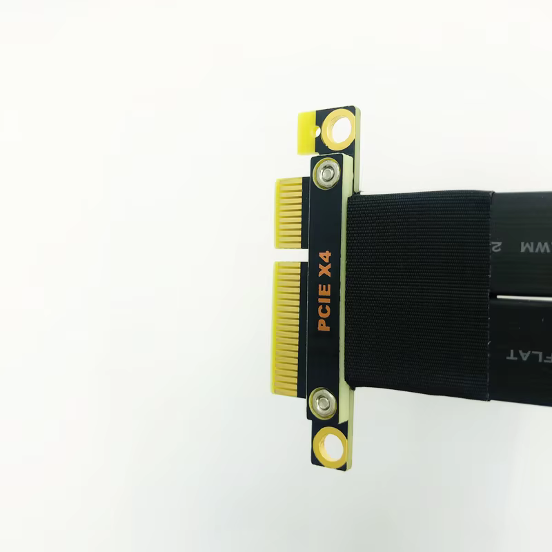 Câble d'extension PCI Express 3.0 4X, extension PCI-e, adaptateur PCIE 4X à 180 degrés pour une vitesse de transfert de données améliorée