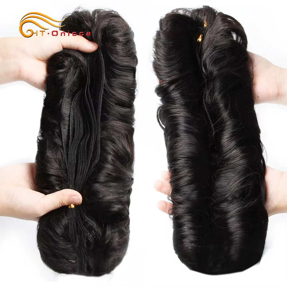 Bundles de cheveux humains bouclés indiens bruts