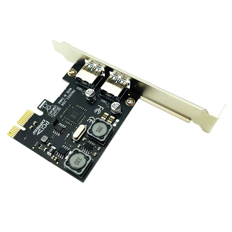 Adaptateur USB 3.0 PCI Express PCI e vers 2 ports USB 3 carte adaptateur d'extension USB3 PCIe PCI-e x1 convertisseur de contrôleur pour ordinateur de bureau