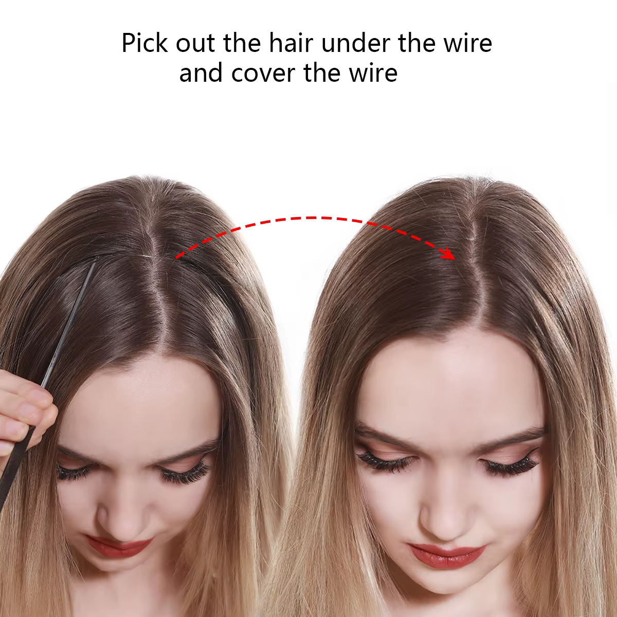 Extensions de cheveux synthétiques sans Clip
