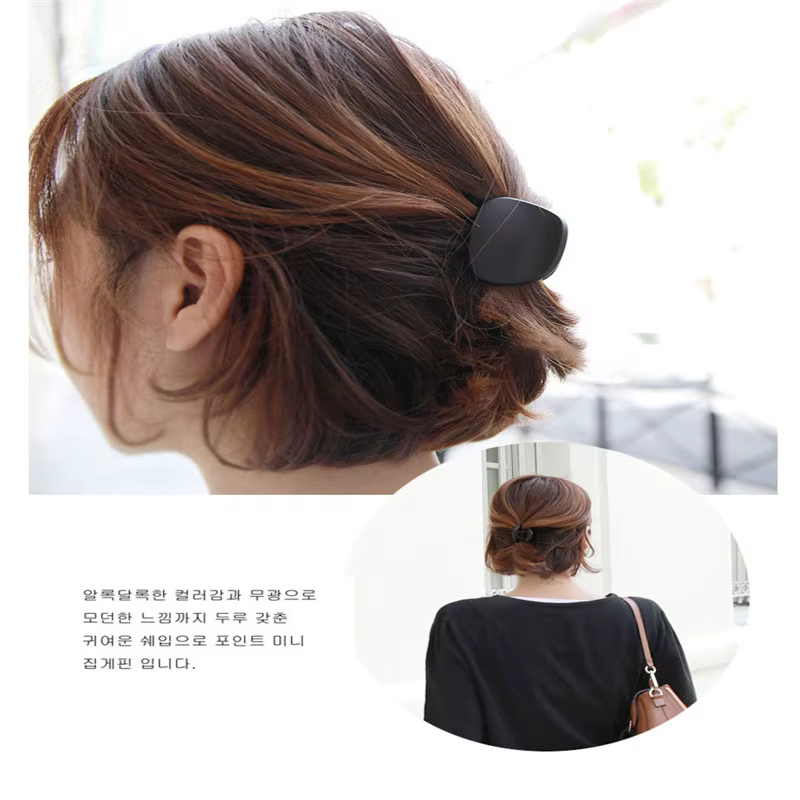 Pinces à cheveux de couleur unie pour femmes et filles