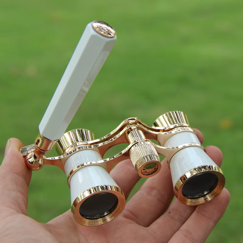 Télescope de théâtre avec corps en métal, jumelles de théâtre, lunettes d'opéra 3X25, lentille optique, design rétro comme cadeaux