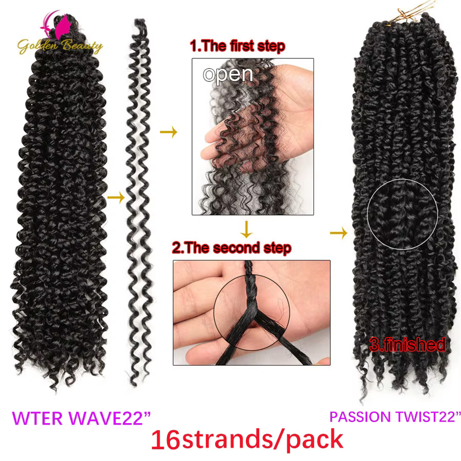 Extensions capillaires synthétiques longues au Crochet