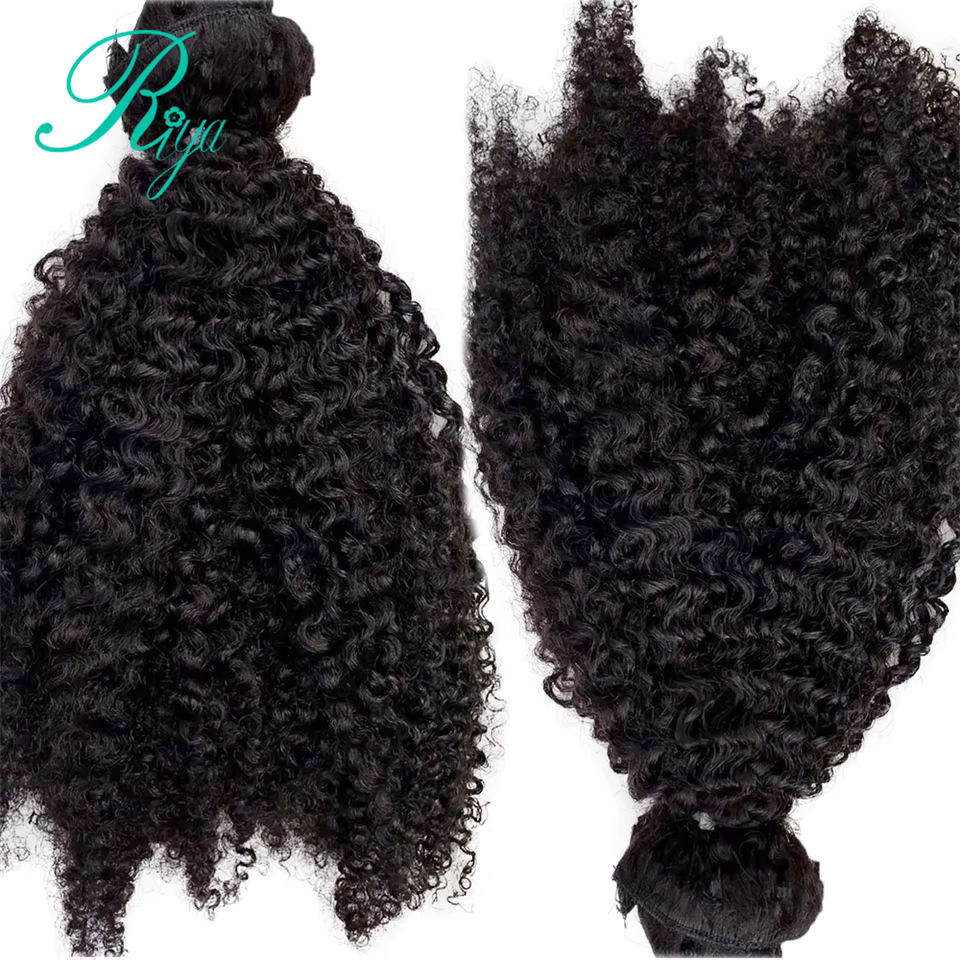 Extensions de cheveux brésiliens Remy 100% naturels bouclés à Clip