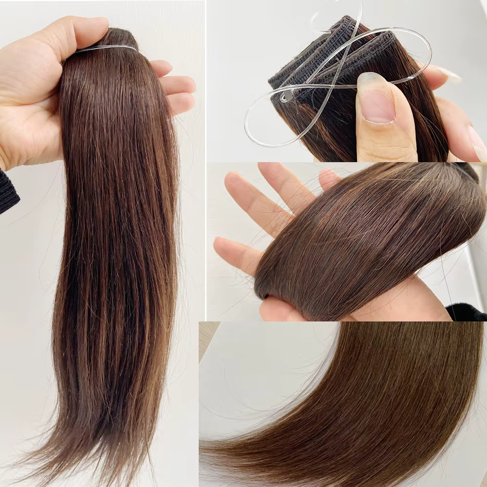 Doreen 100g 120g cheveux européens fabriqués à la Machine Remy pince en une seule pièce Extensions