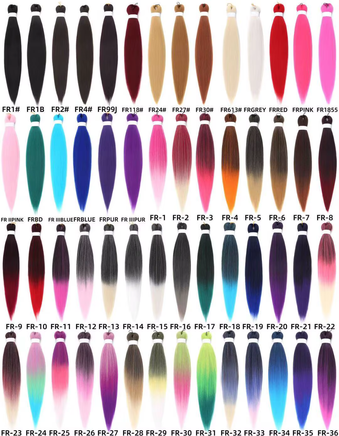 Extensions de cheveux synthétiques pour tresses