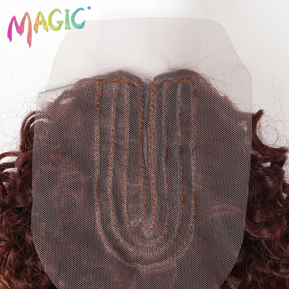 Extensions Capillaires Synthétiques Afro Crépues Bouclées Blondes 16-20 Pouces
