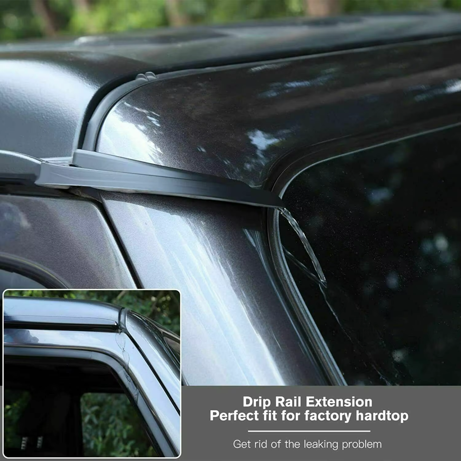 Extensions de gouttière d'eau de pluie pour Jeep Wrangler JL 2018 2019 2020 2021, accessoires Auto, 2 pièces