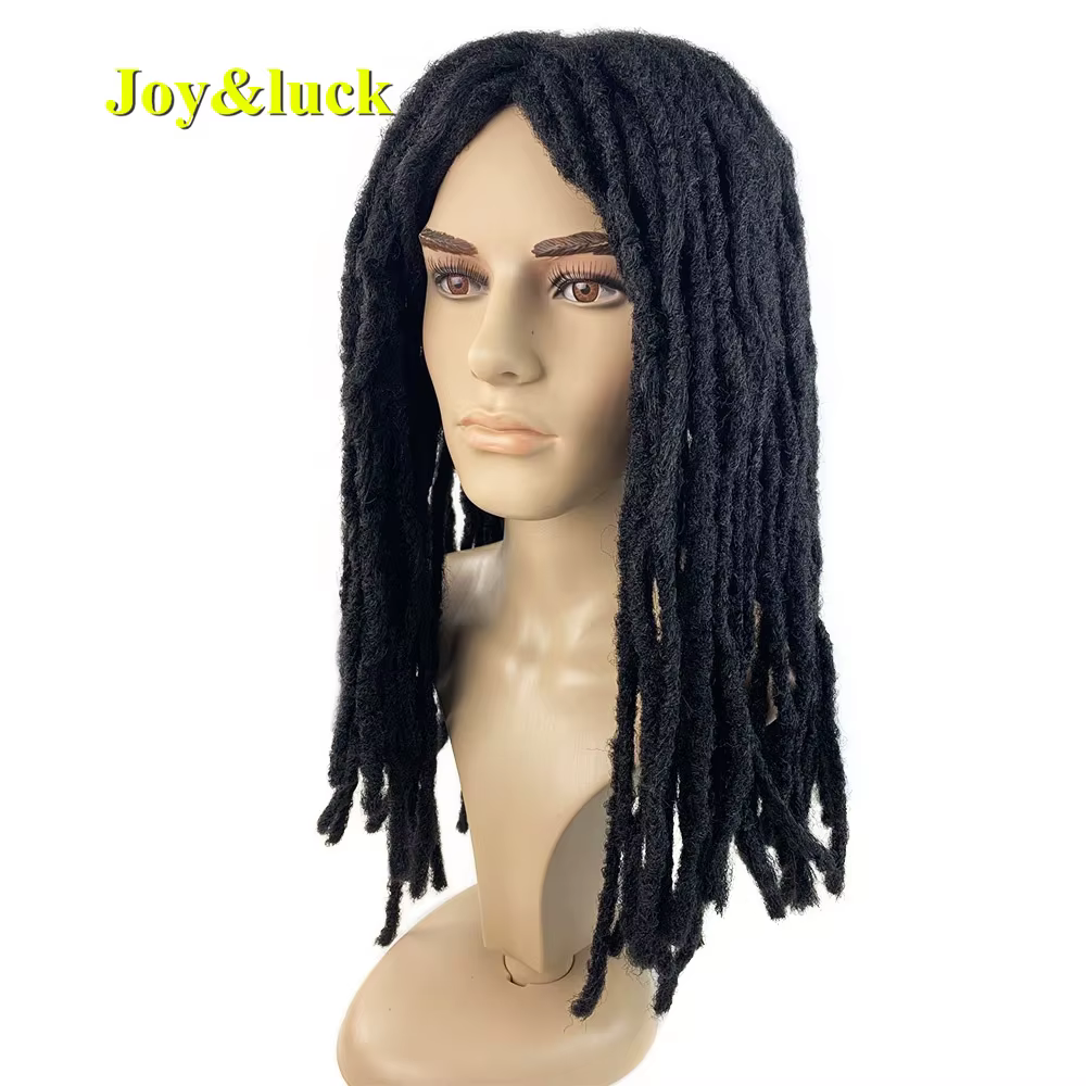 Perruque Dreadlocks synthétique longue noire pour hommes