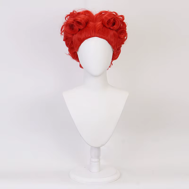 Perruque de Cosplay la reine rouge Alice au pays des merveilles pour femmes