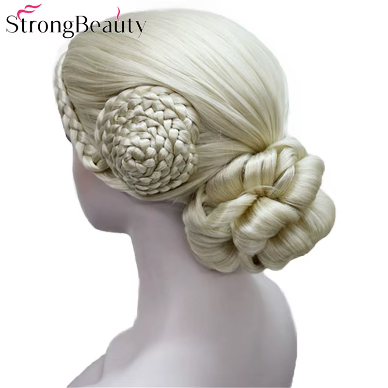Perruque femme perruque synthétique Blonde et noire forte beauté
