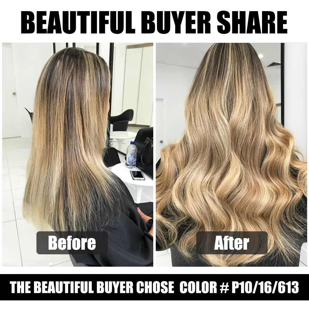 Extensions de Cheveux Naturels Remy Adhésifs Blond Platine