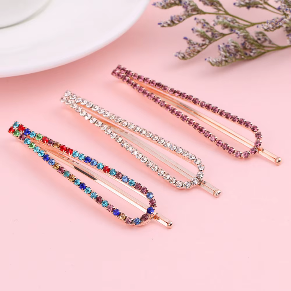 Pinces à cheveux en cristal strass pour femmes
