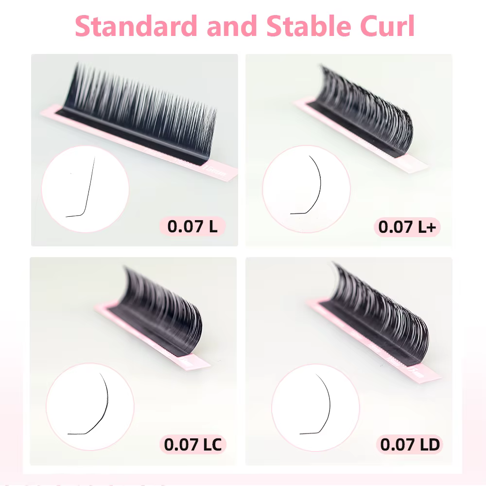 Extensions de cils en vison Qeelasee L L+ LC LD