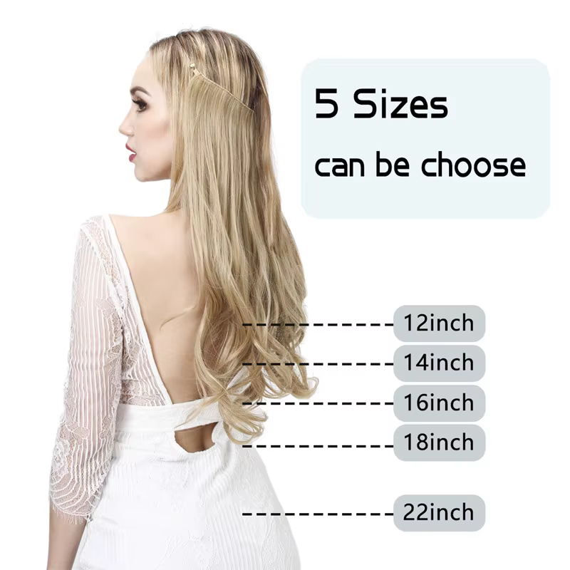 Extensions de cheveux synthétiques sans Clips