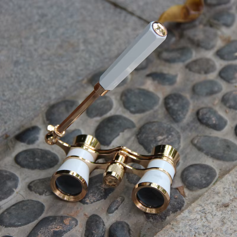 Télescope de théâtre avec corps en métal, jumelles de théâtre, lunettes d'opéra 3X25, lentille optique, design rétro comme cadeaux