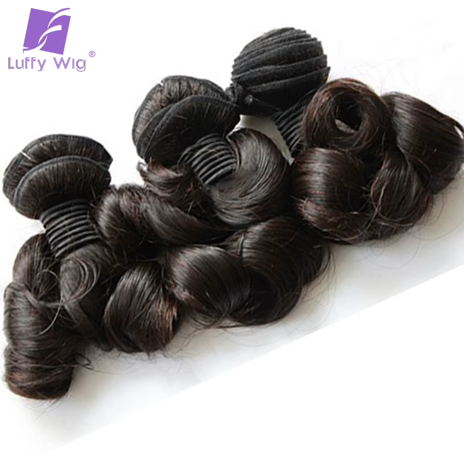 Luffy – tissage en lot brésilien naturel Remy bouclé et rebondissant