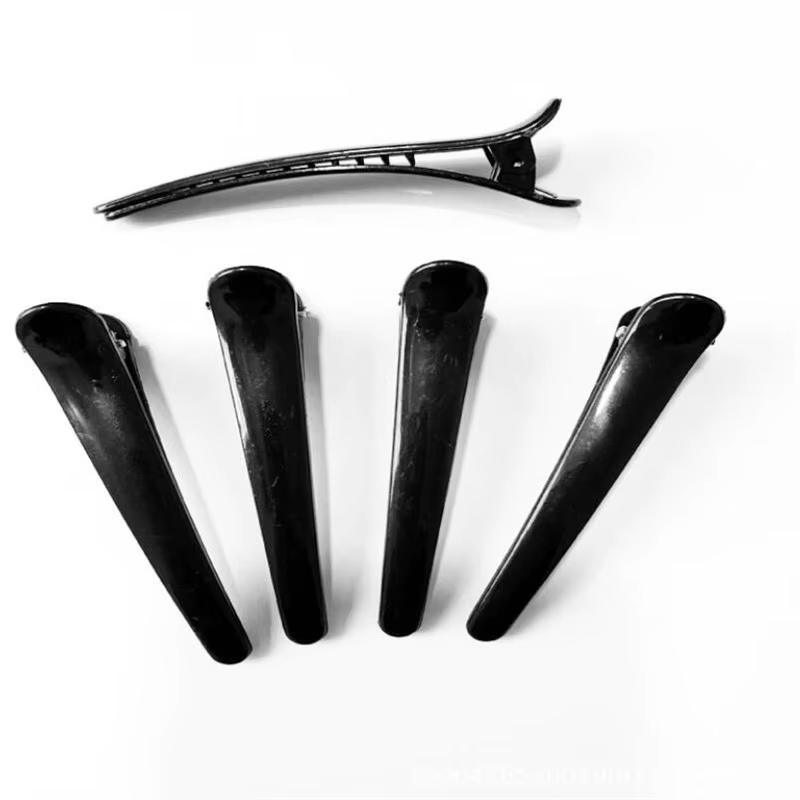Pince à cheveux crocodile en plastique noir