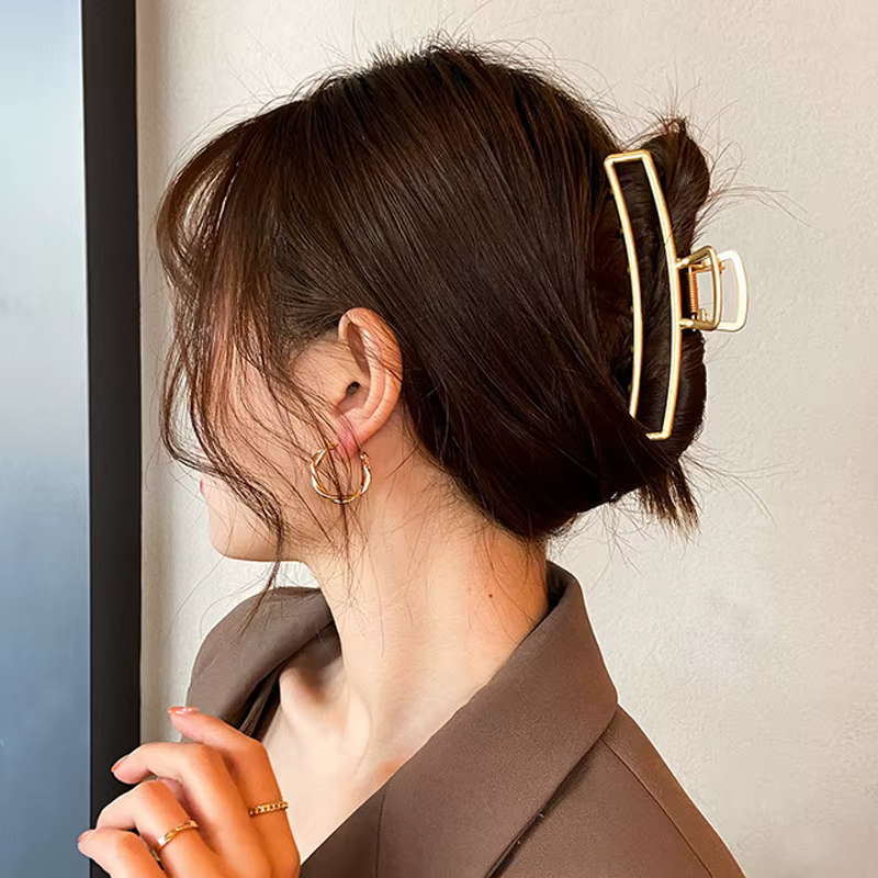 Pinces à cheveux crabe en métal pour femmes