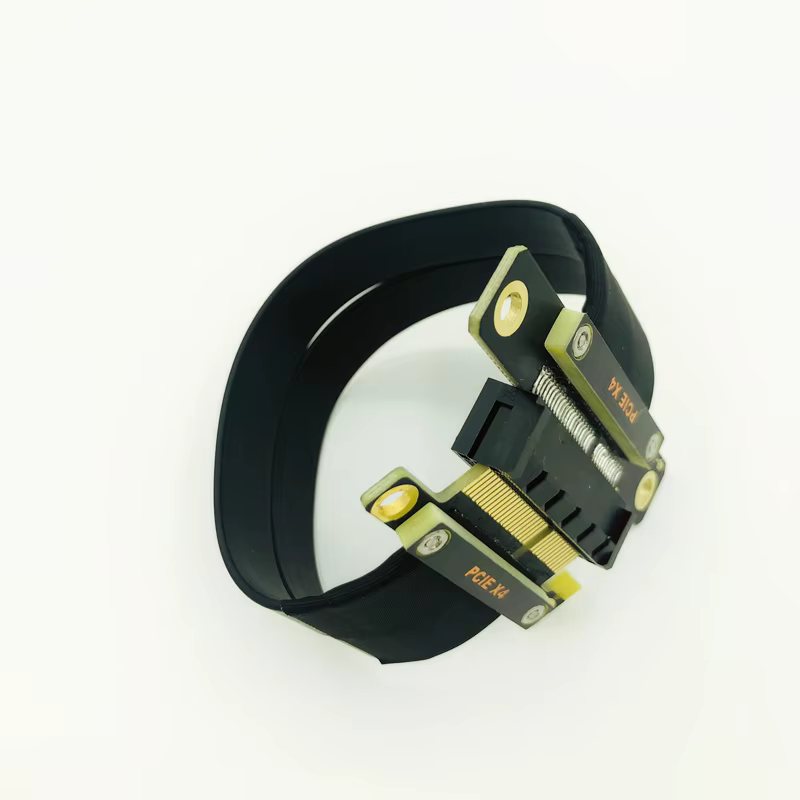 Câble d'extension PCI Express 3.0 4X, extension PCI-e, adaptateur PCIE 4X à 180 degrés pour une vitesse de transfert de données améliorée