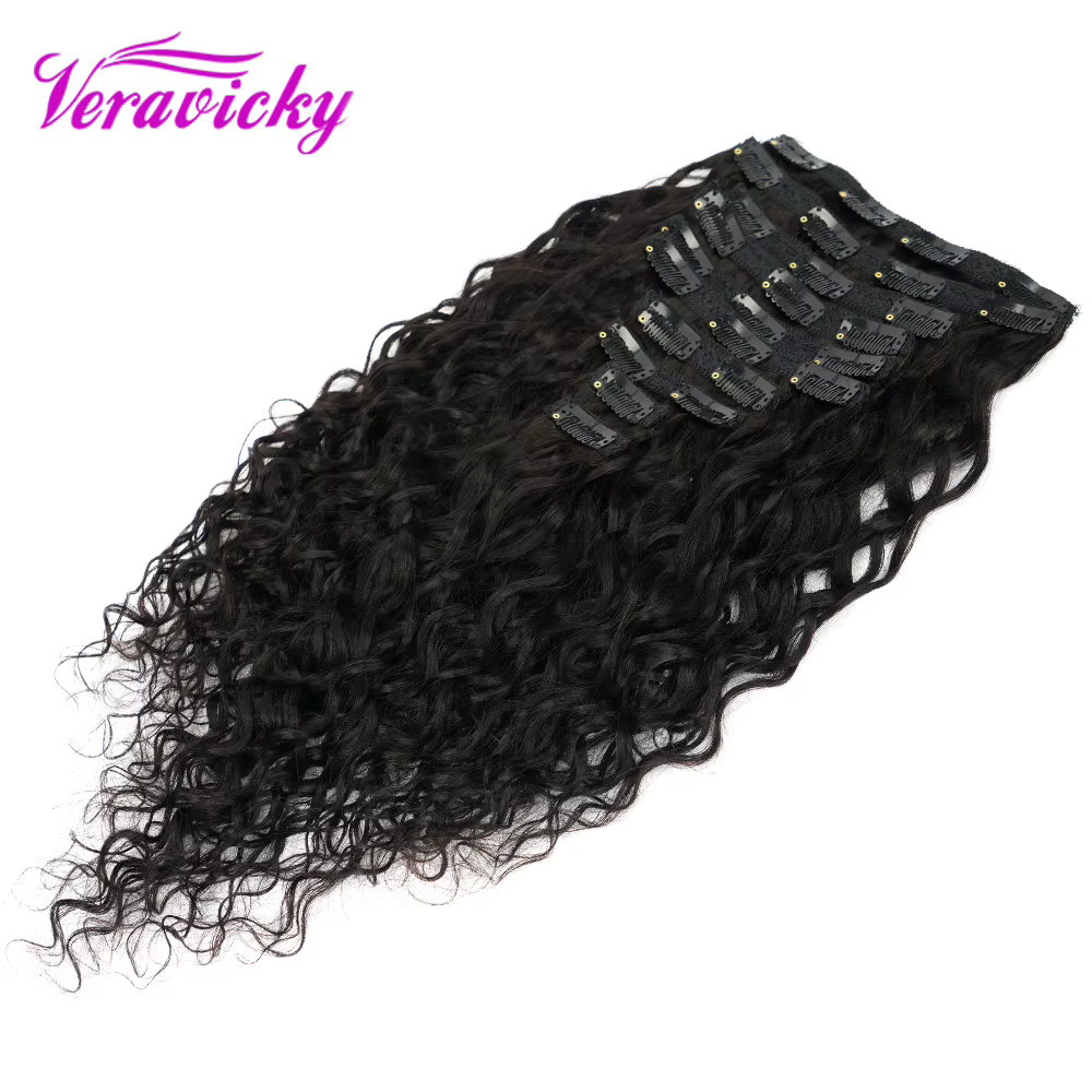 Veravicky-Extensions de Cheveux Naturels Européens Remy Ondulés à réinitialisation