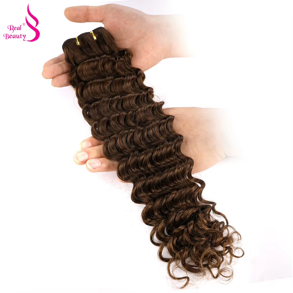 Extensions de cheveux humains vague profonde paquets