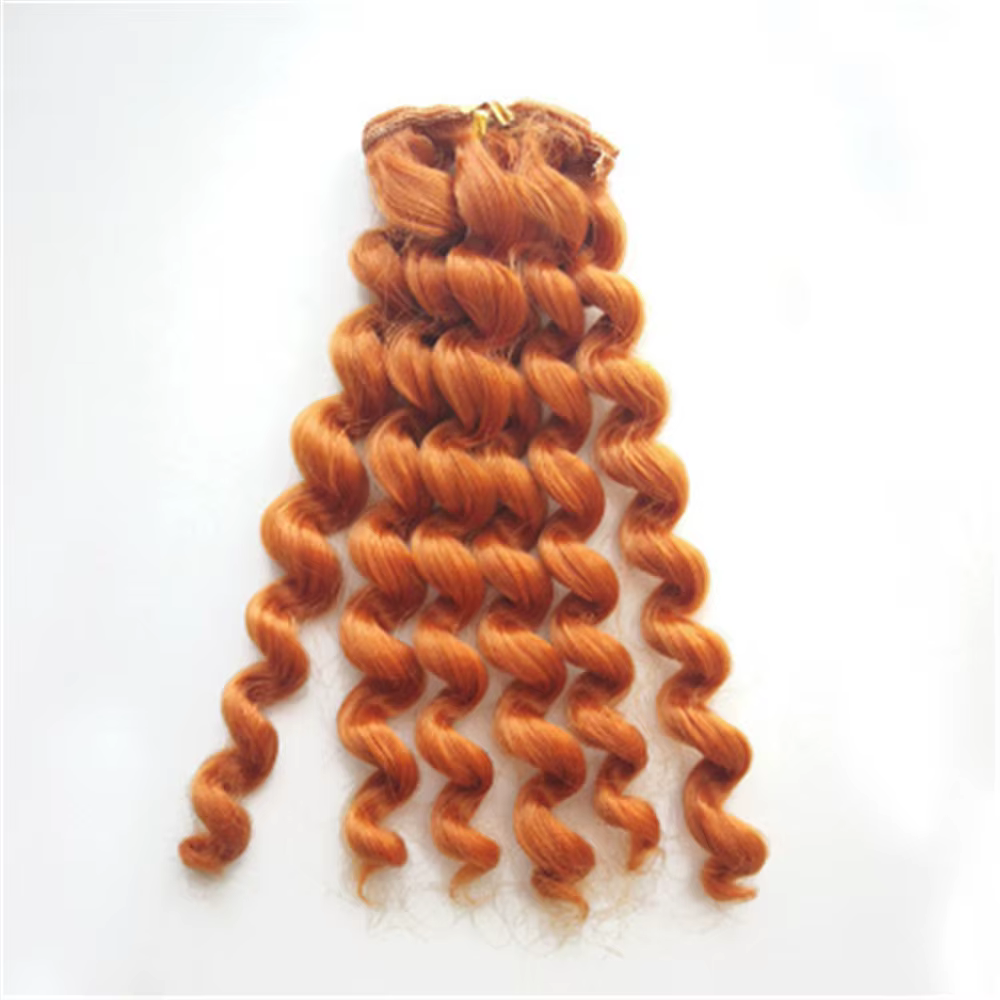 1 pièce Extensions de cheveux bouclés à visser 20*100cm pour toutes les poupées