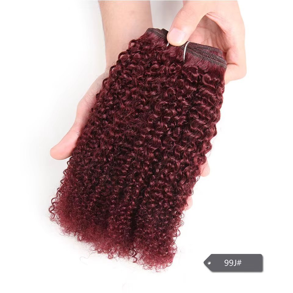 Tissage en Lot Brésilien Naturel Remy Crépu et Bouclé, Extensions Capillaires Afro Élégantes, Couleur Rouge #27 #30, 1 Pièce Uniquement, Livraison Gratuite