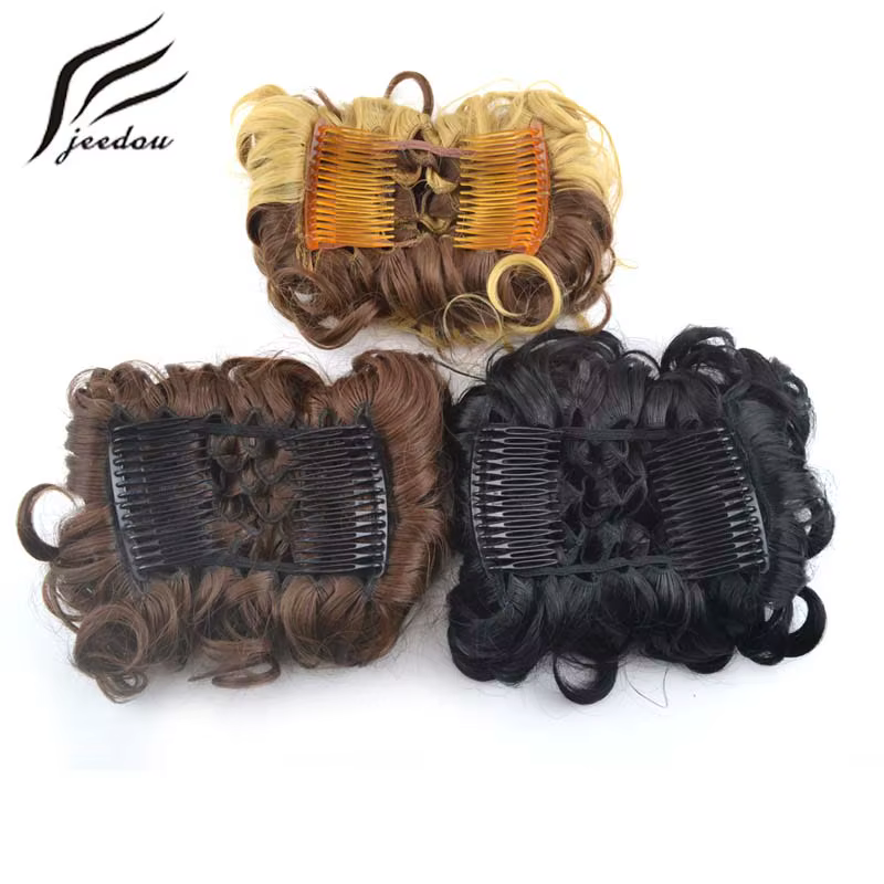 Jeedou synthétique Updos cheveux bouclés Chignon pince