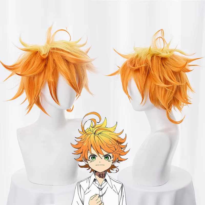 Perruque de Cosplay Orange pour femmes