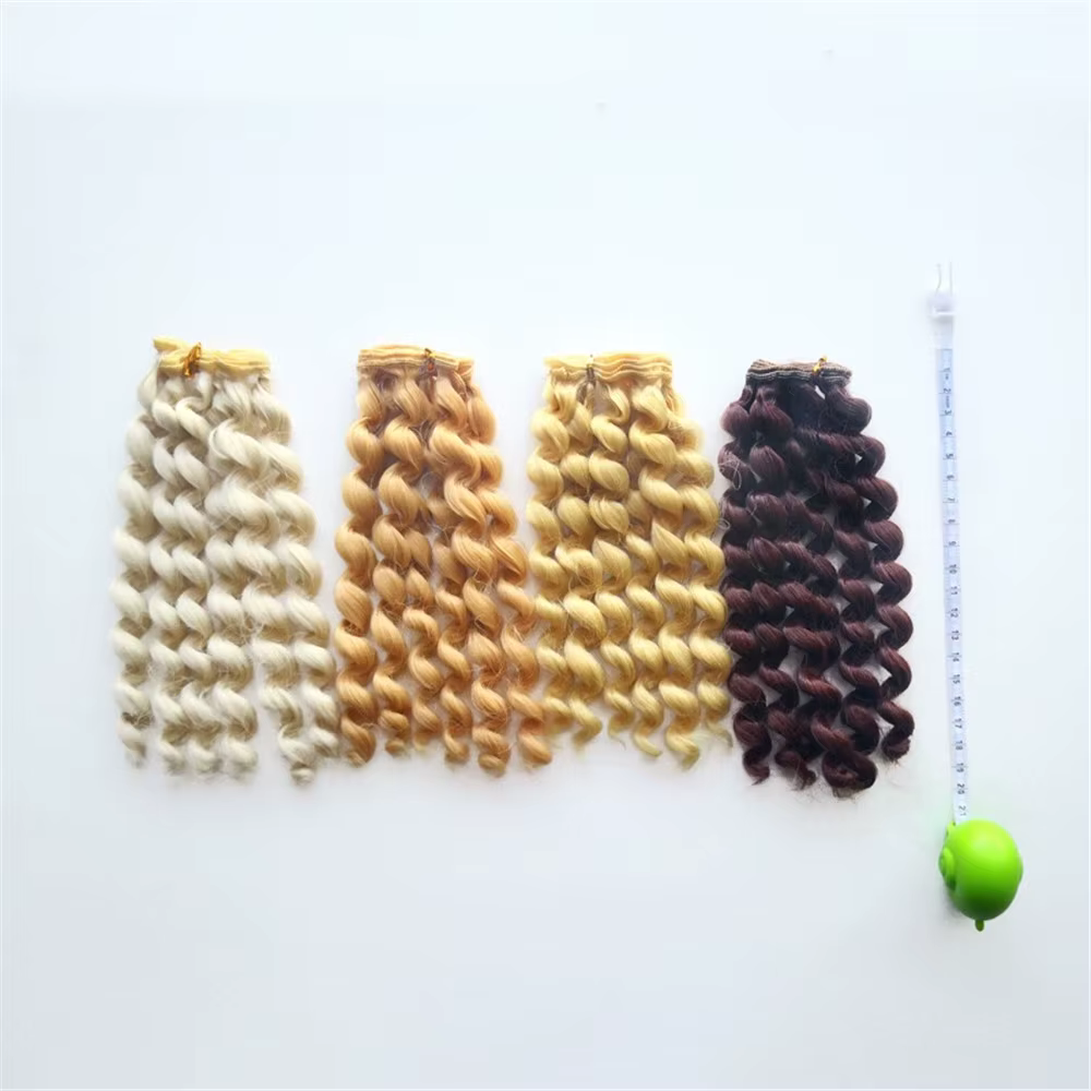1 pièce Extensions de cheveux bouclés à visser 20*100cm pour toutes les poupées