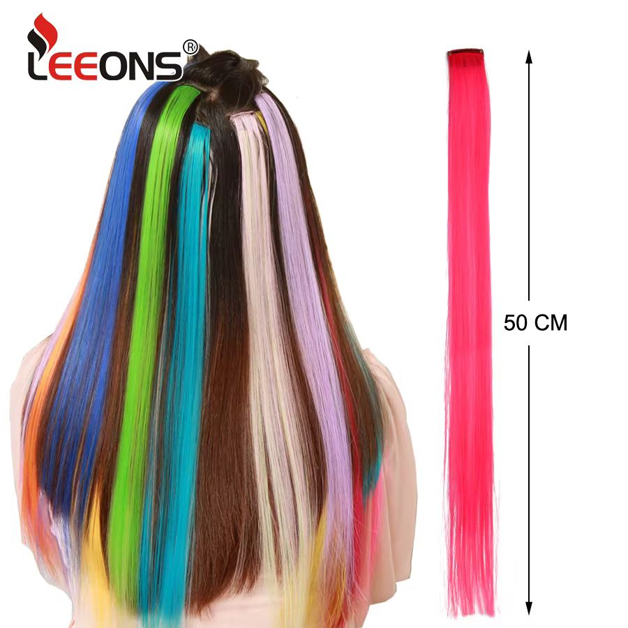 Clip synthétique en une seule pièce Raiinbow Extensions de cheveux pièces