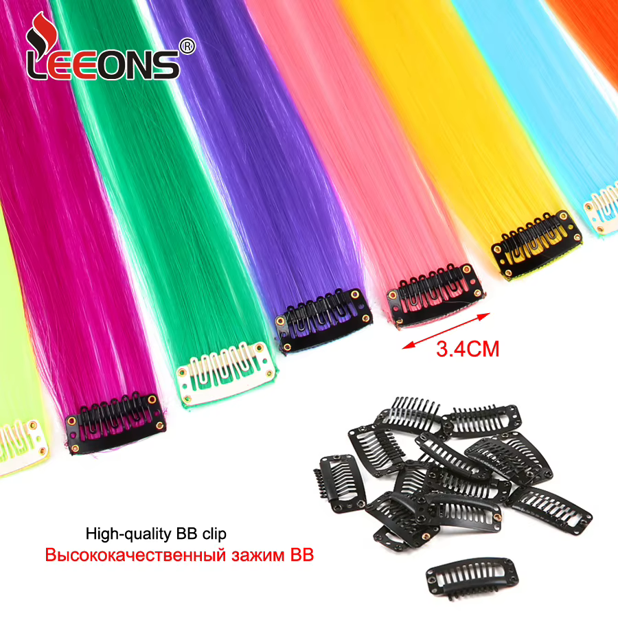 Clip synthétique en une seule pièce Raiinbow Extensions de cheveux pièces
