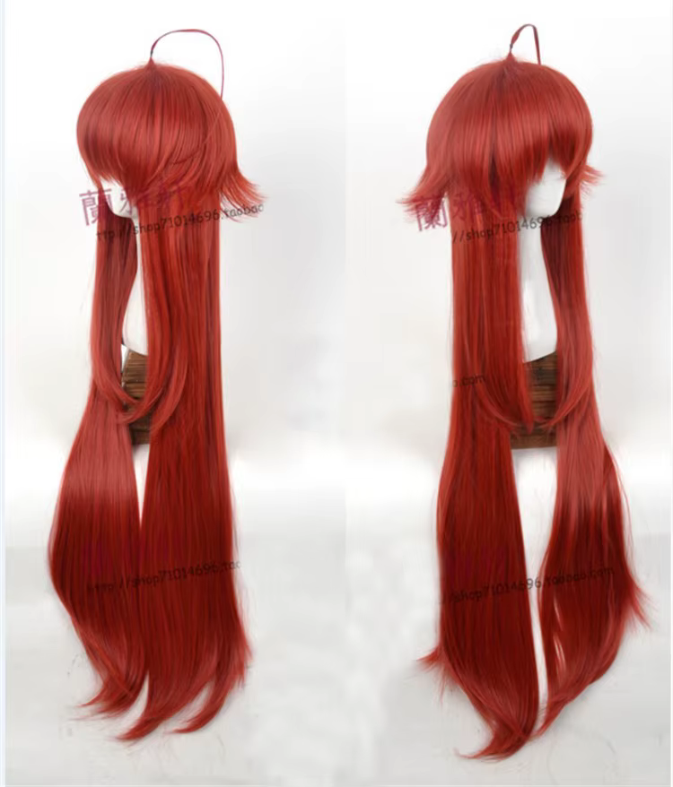 Lycée DxD Rias Gremory 100cm Long Vin Rouge Chaleur Degré Cheveux Cosplay Costume Perruque + Bonnet Gratuit