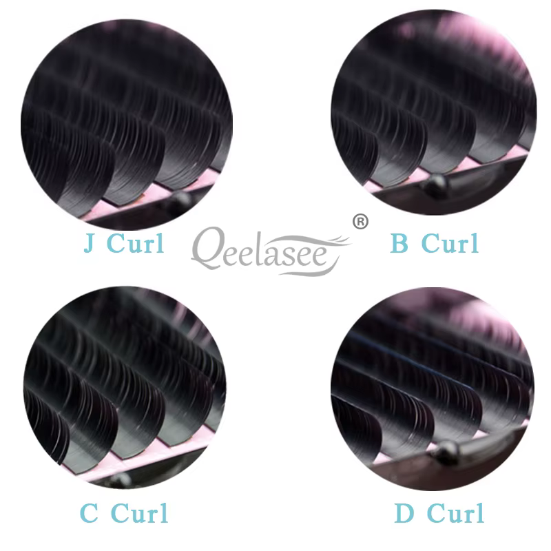 Lot de 20 faux cils individuels noirs mélangés toutes tailles