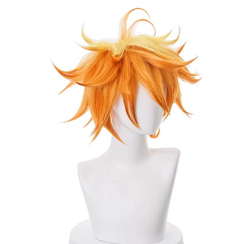 Perruque de Cosplay Orange pour femmes